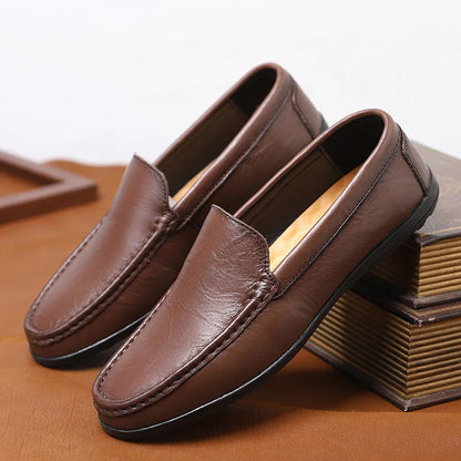 Men's Real Leather Slip On Shoes