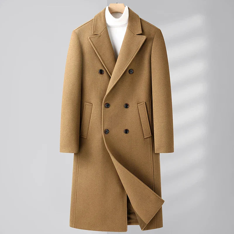 Luxurious Wool Long Coat - VibreMode