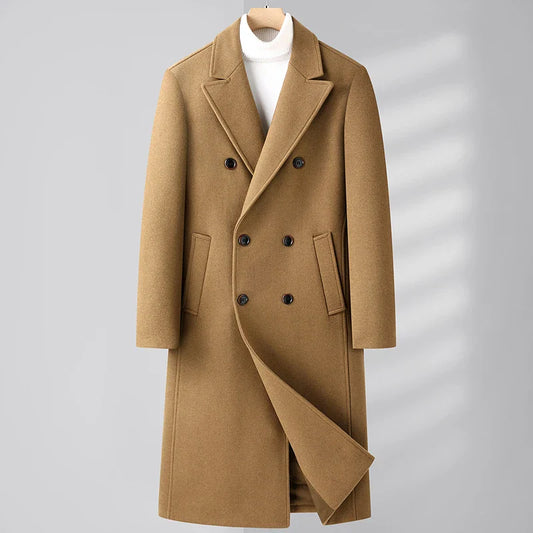 Luxurious Wool Long Coat - VibreMode