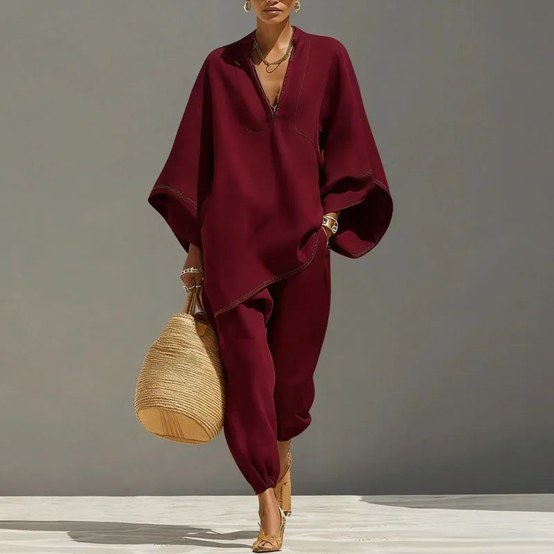 Cordella Women's Linen Pants Set