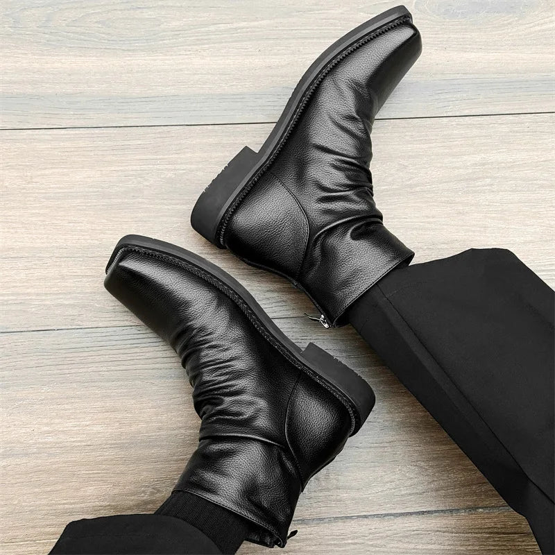 Brunello Men's Leather Ankle Boot