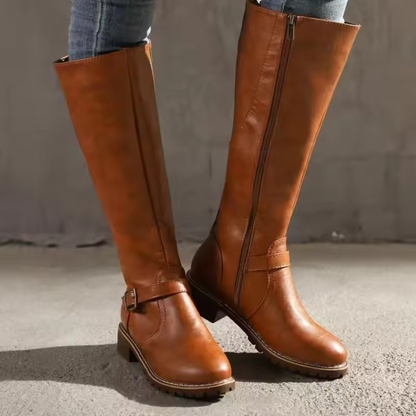Trendy Ladies Tall Leather Boots