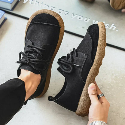 Men's Lace-Up Sneakers Textured Toe