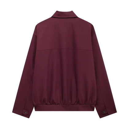 Women's Cropped Bomber Jacket Long Sleeve