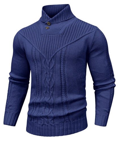 Traditional Crew Neck Cable Sweater