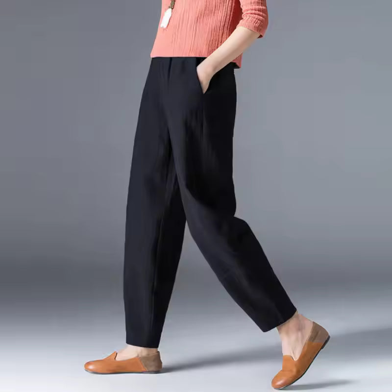 Women's Summer Trousers Elasticated Waistband