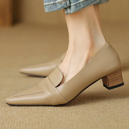 Authentic Black Leather High Heels