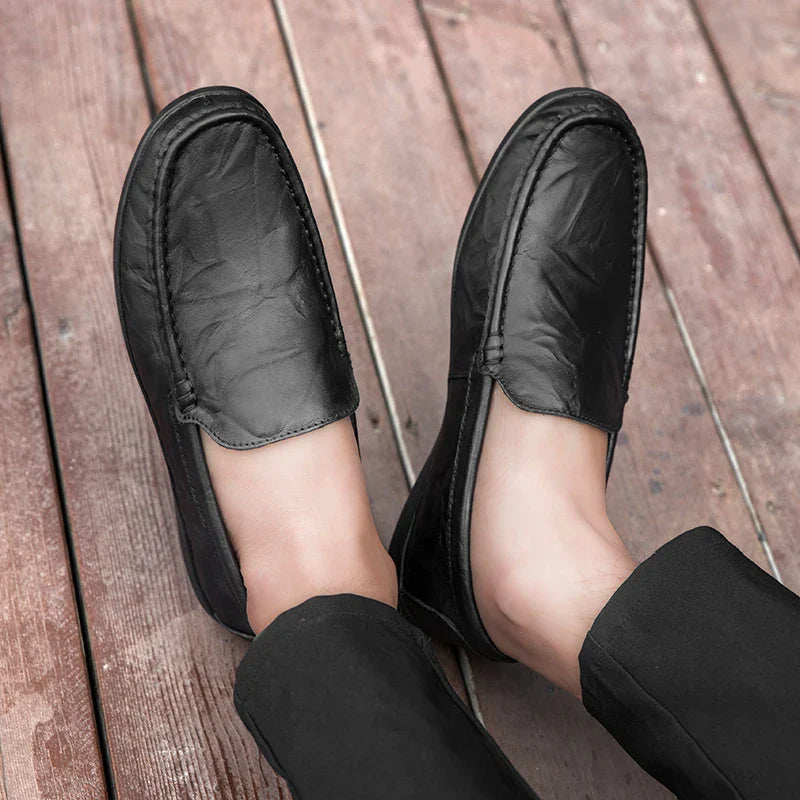 Men's Real Leather Slip On Shoes