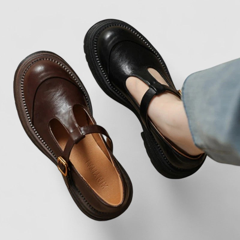 Women's Mary Jane Shoes Chunky Sole Rounded Toe