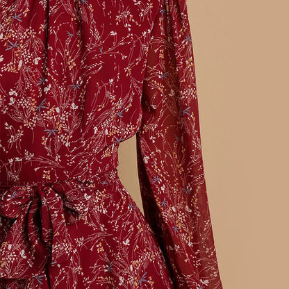Women's Floral Ruffle Mini Dress