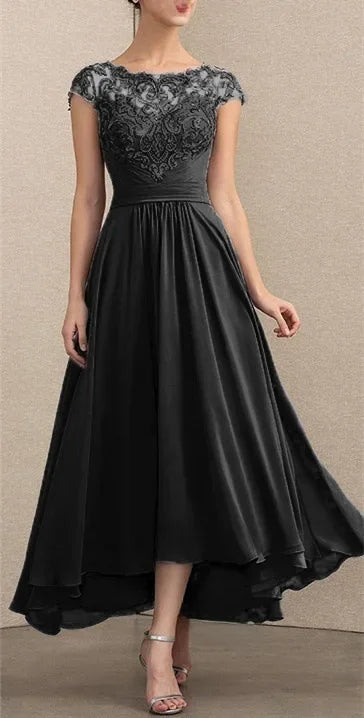 Elegant Women's Lace Chiffon Maxi Dress