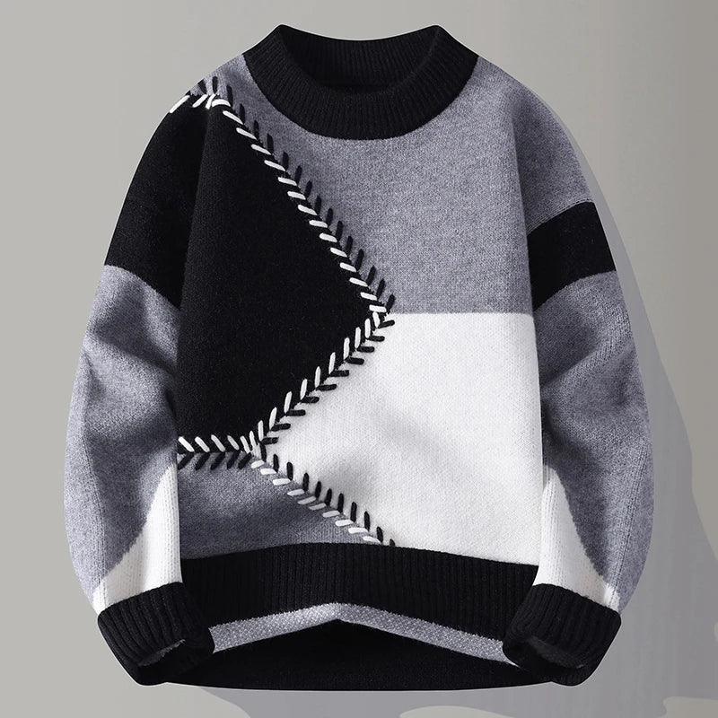 Multicolor Cable Knit Sweater