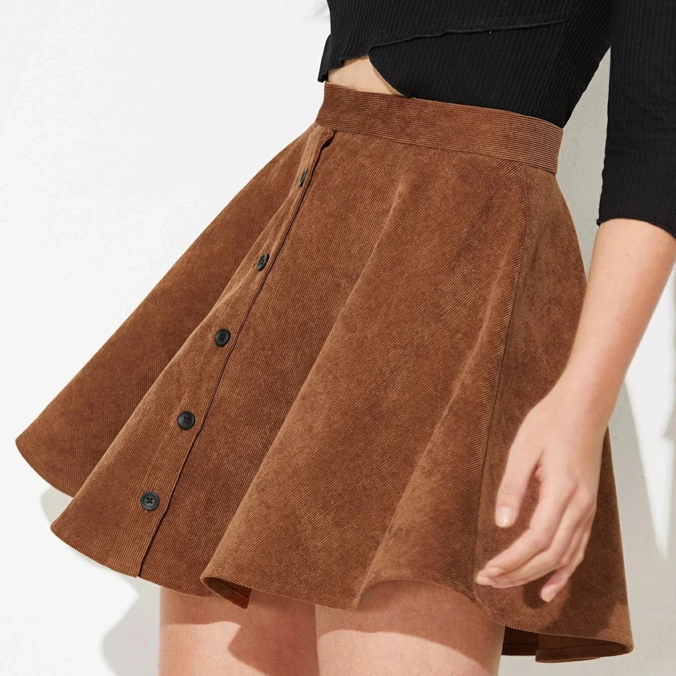 Rustic Textured Mini Skirt