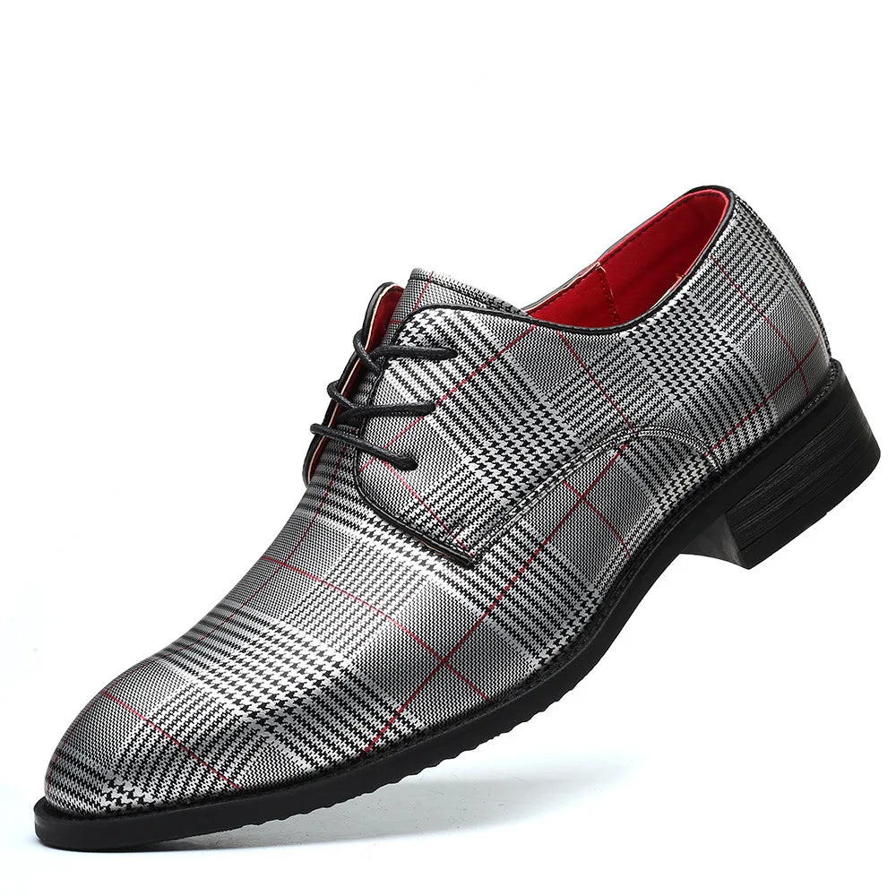Classic Black and White Leather Oxfords