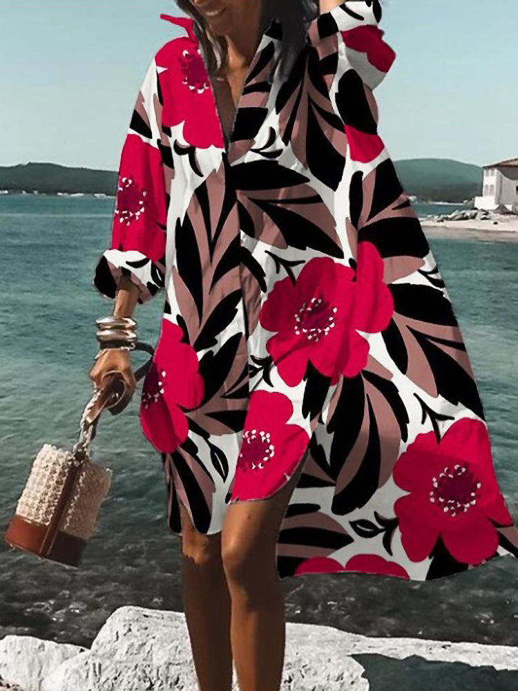 Casual Sunny Midi Dress Shirt - VibreMode