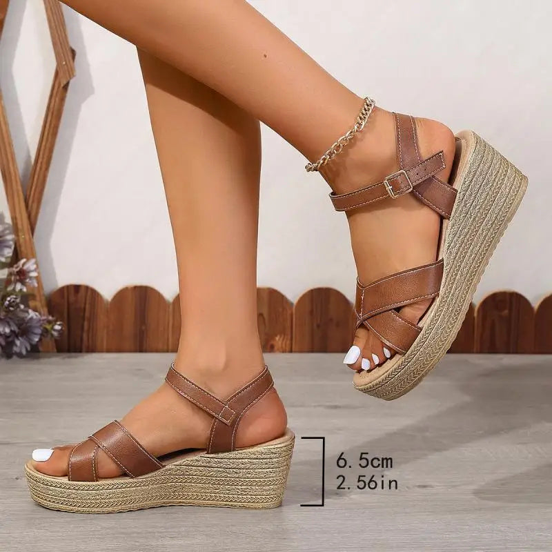 Brown Women's High Heel Sandals