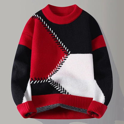 Multicolor Cable Knit Sweater
