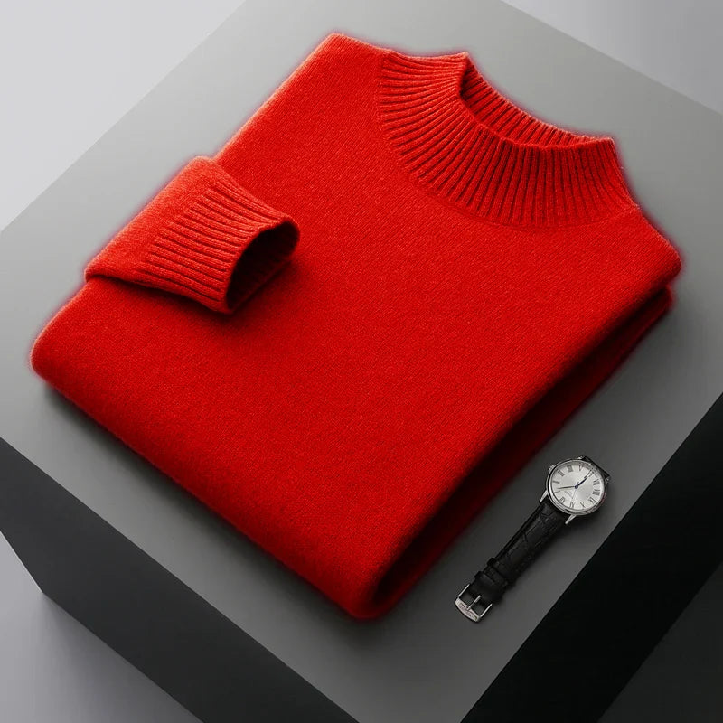 Selviano Men's Wool Pullover Sweater