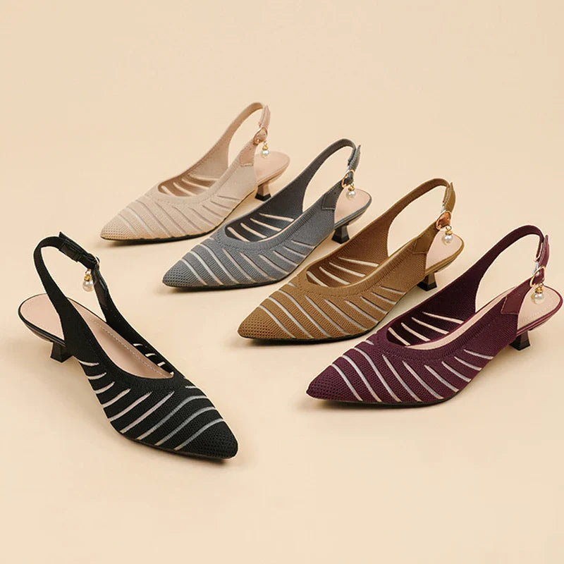 Alba Linea Kitten Heel Sandals - Jack Hafford