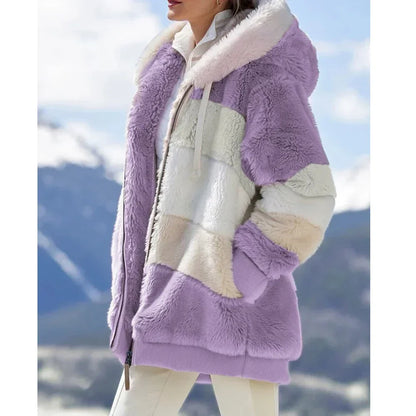 Women's Fleece Jacket Warm Hooded