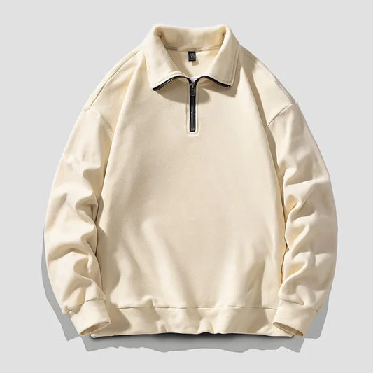 Warm Quarter Zip Fleece Sweater - VibreMode