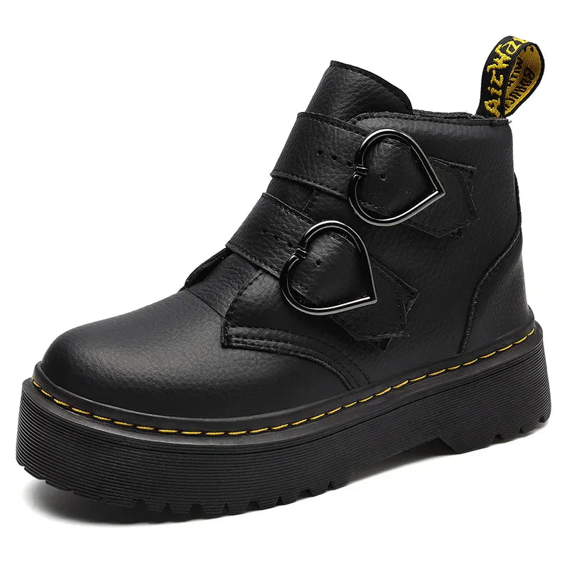 Women's Leather Platform Shoes