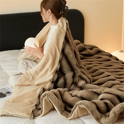 Liora Faux Fur Throw Blanket