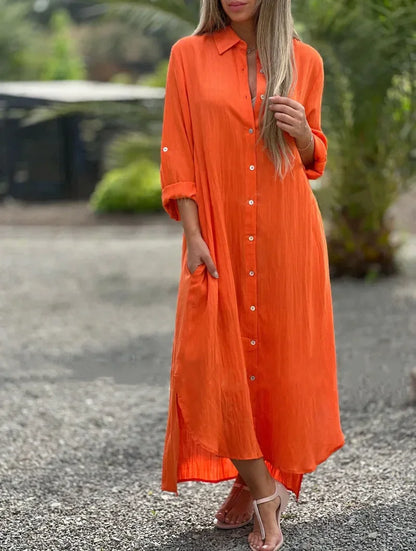 Women's Cotton Hemp Summer Dress