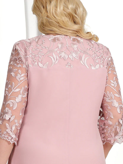 Elegant Plus Size Embroidered Formal Dress
