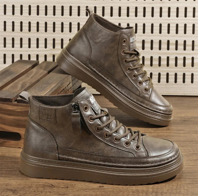 Men's Leather Sneakers Gladiator Style