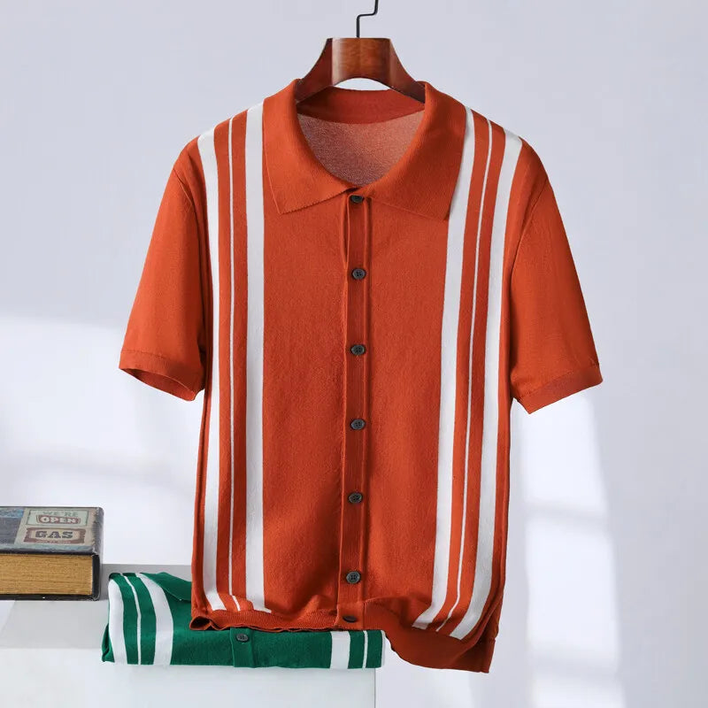 Men's Striped Polo Shirt