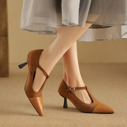 Elegant High Heel Leather Shoes