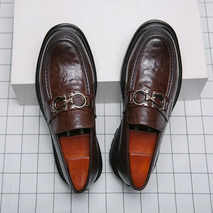 Classic Mens Leather Slip On Shoes
