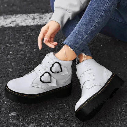 Women's Leather Platform Shoes