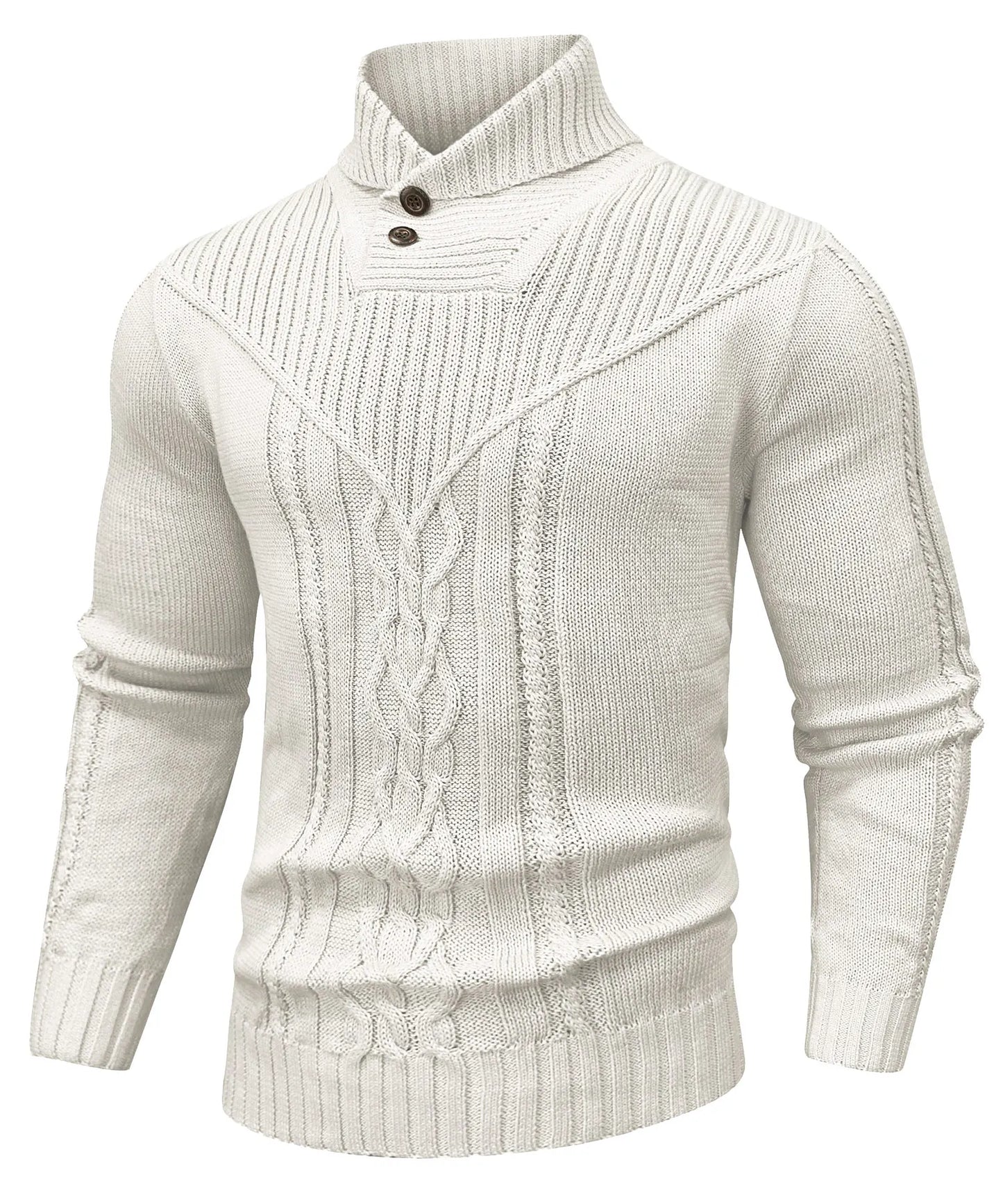 Traditional Crew Neck Cable Sweater