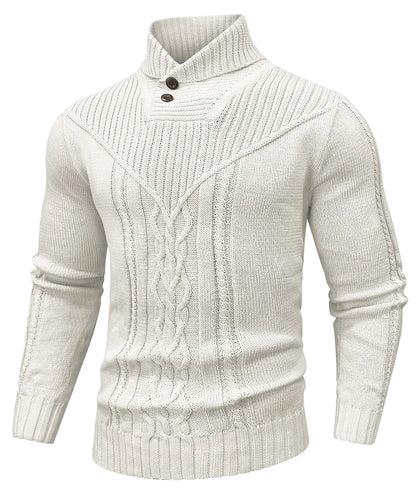 Traditional Crew Neck Cable Sweater
