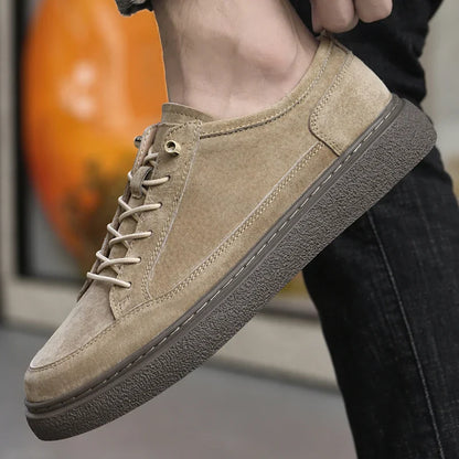 Authentic Leather Low Top Sneakers