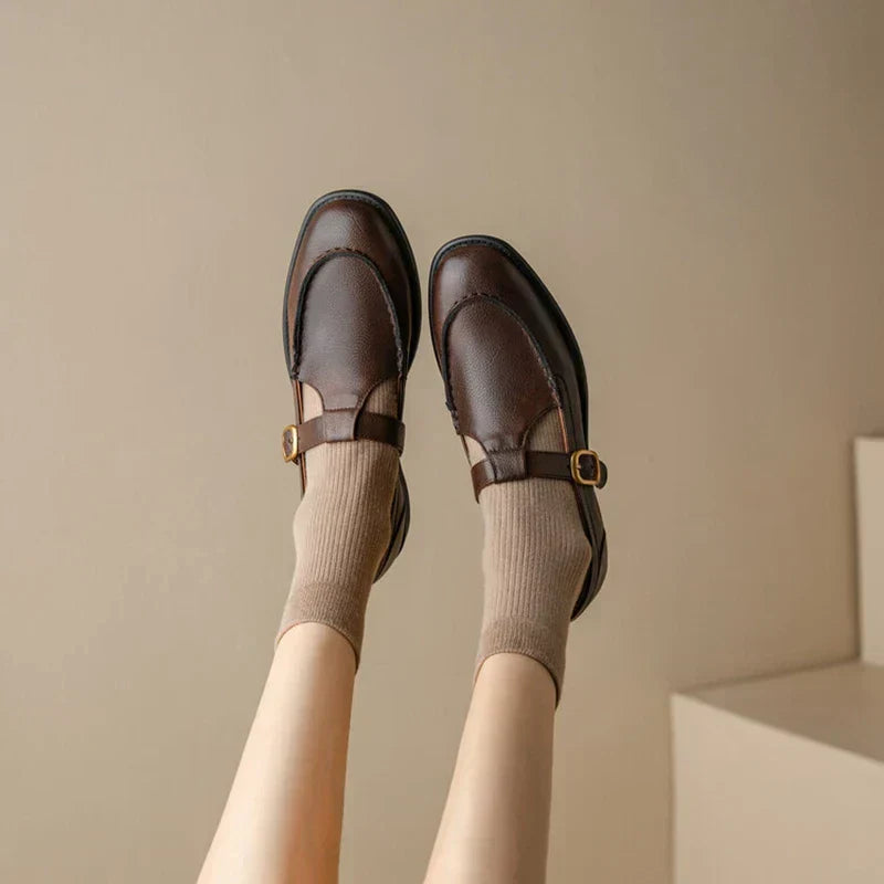 Women's Mary Jane Shoes Low Heel Round Toe Black