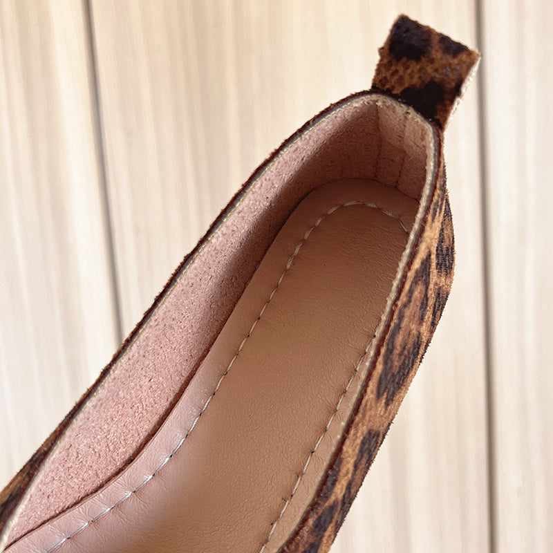 Fashionable Animal Print Flat Shoes