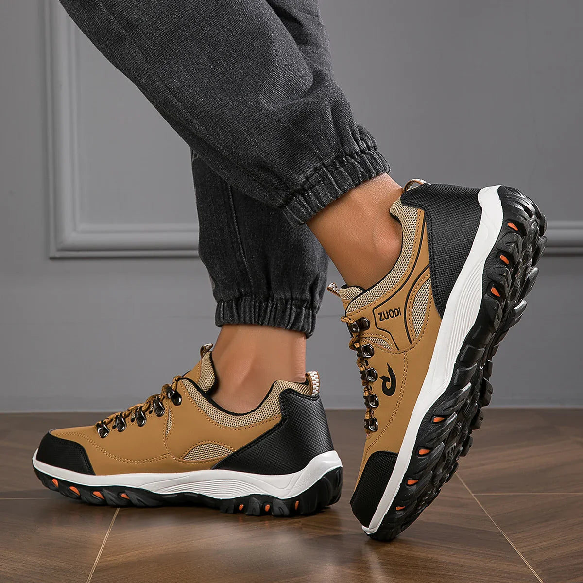 Men's Comfortable Hiking Boots Waterproof Grip Trail Running Shoes