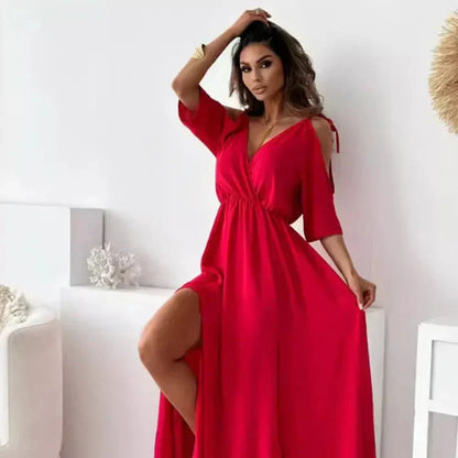 Women's Cold Shoulder Maxi Dress