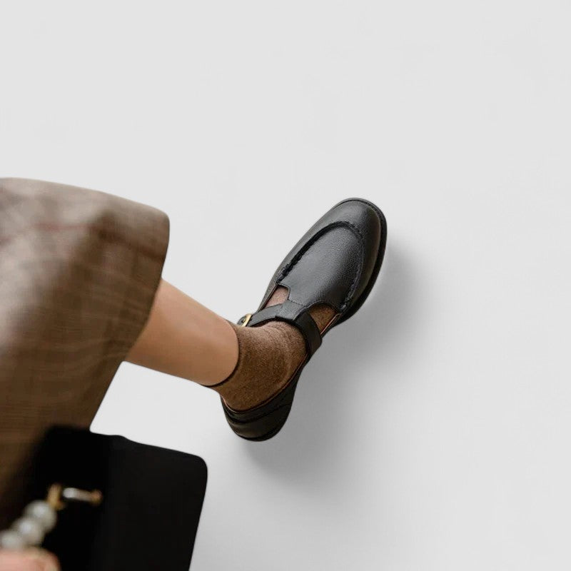 Women's Mary Jane Square-Toe Shoes Buckle Strap