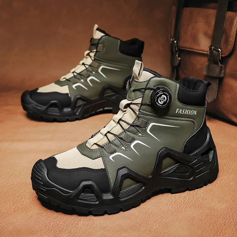 Waterproof Hiking Boots for Men with Durable Leather