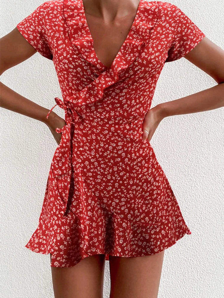 Pretty Floral Midi Dress - VibreMode