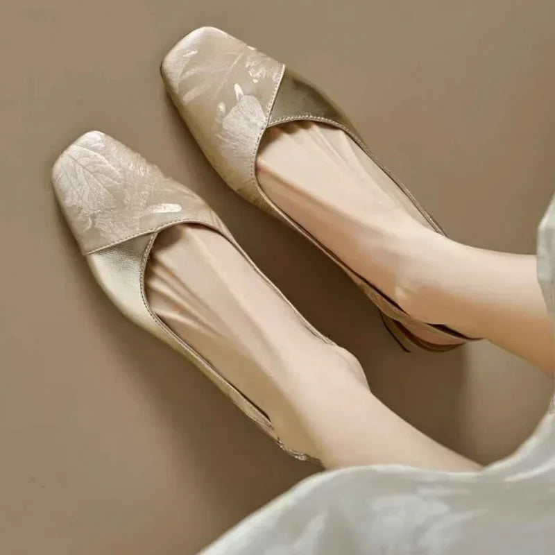 Comfortable Low Heel Sling Pump