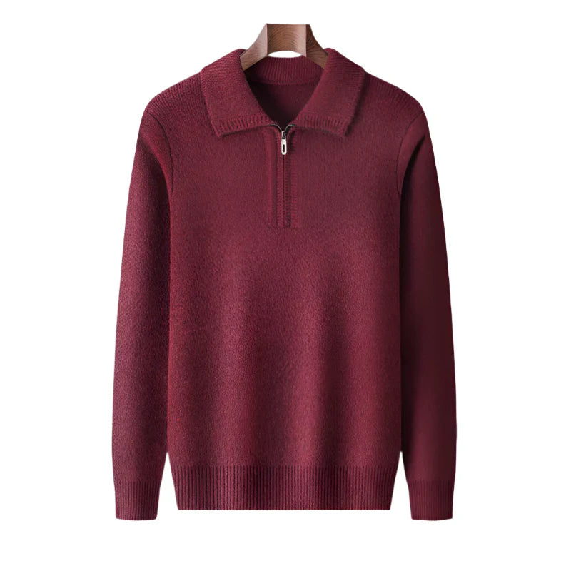 Cashmere Quarter Zip Sweater