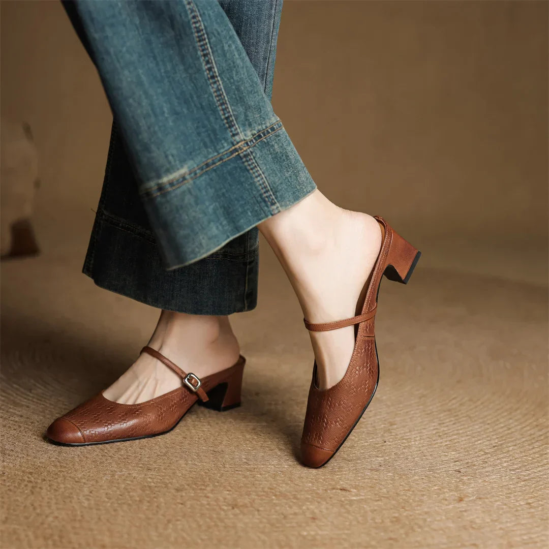 Milano Genuine Leather Mules