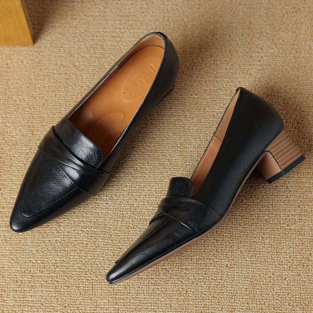Authentic Black Leather High Heels