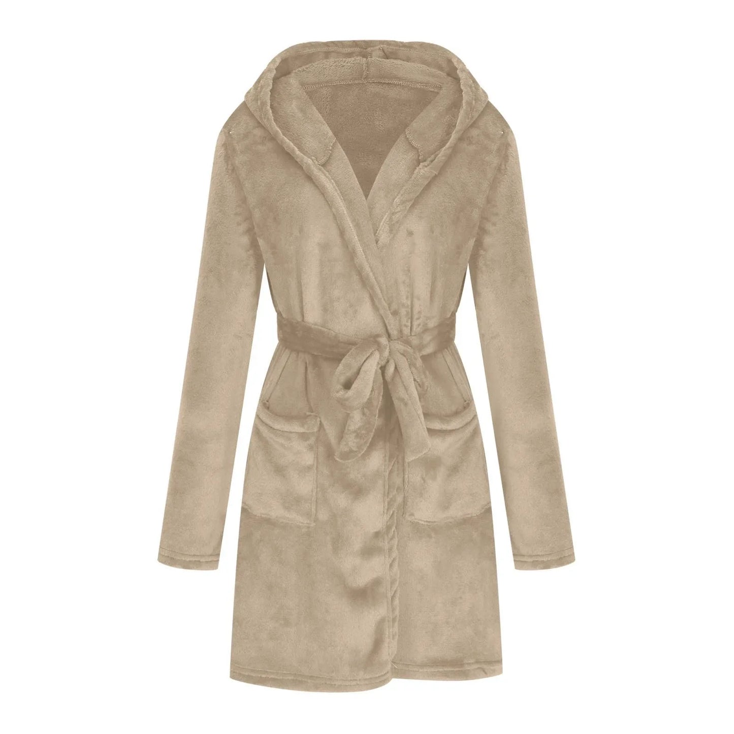 Women's Plush Hooded Robe