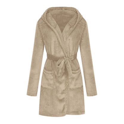 Women's Plush Hooded Robe